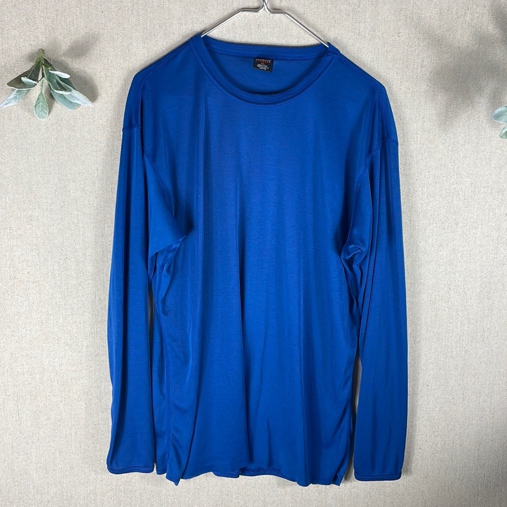 Patagonia > Blue Crew Neck Long Sleeve Shirt Extra Large
